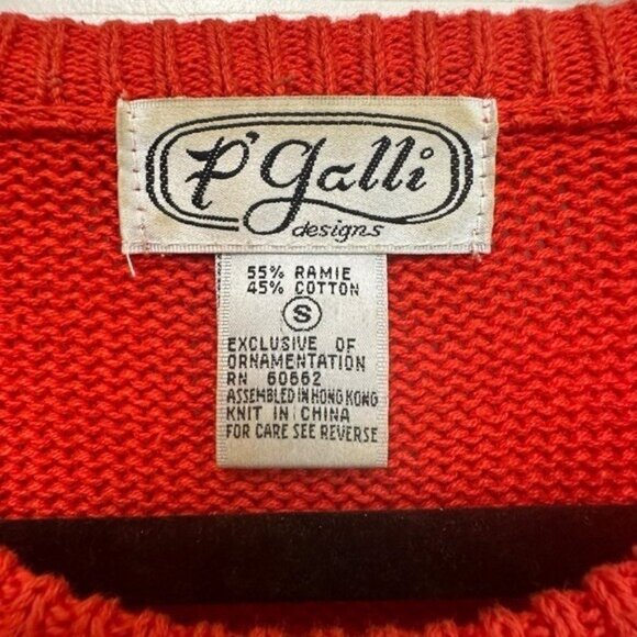 P'Galli Designers Women's S Vintage Golf Club Sweater Knit Argyle Diamond Retro - Picture 5 of 8